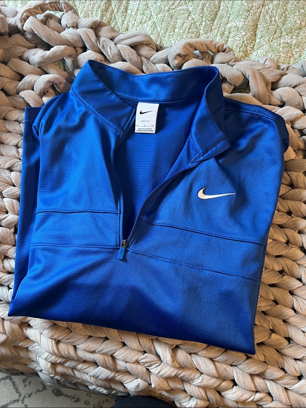 Nike Royal Blue Half-Zip Athletic Pullover